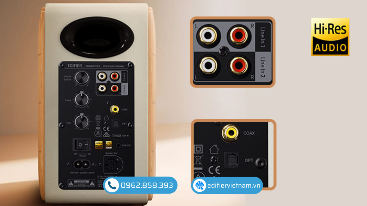 Loa Bluetooth Edifier S880DB MKII sở hữu hệ thống rắc cắm ấn tượng